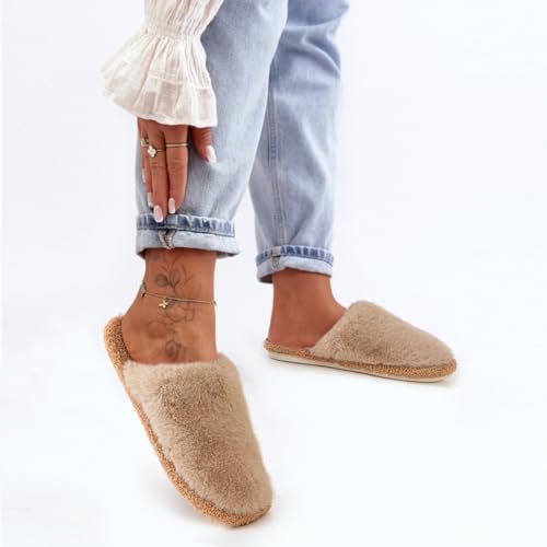 Fur Faux Shearling Fuzzy Plush Mule Slippers Slip-on Indoor House Slipper For Women3