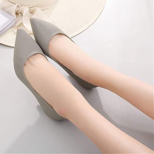 Women's Classic Low Kitten Heels Pointed Toe Pumps Work Wedding Evening Dress Heels4