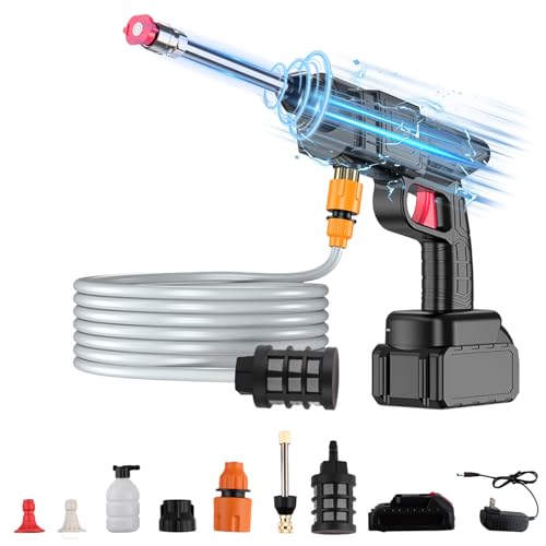 Fancysky Pistola Hidrolimpiadora, Hidrolimpiadora Portatil, Limpiadora a Presion, Lavadora de Alta Pressão, Maquina Presion Agua Profesional, Pistola Alta Presion Agua, Pistola Presion Agua Bateria