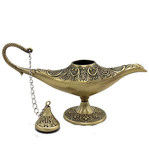 Lampe Aladdin bronze Chine sculpture objet de décoration vintage pour maison