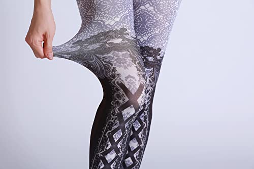 Image of Sahabowi Women Tights, Sheer High Waist Pantyhose, Vintage Control Top Stockings, Siwa 4