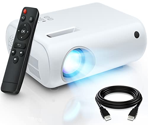 Image of [Built-in Apps] Mini Projector with WiFi and Bluetooth, 4K 1080P Support | Android 14 Smart Portable Projector, Auto Keystone, Compatibile with Smartphone /Laptop /HDMI /USB, Movie Projector for Bedroom
