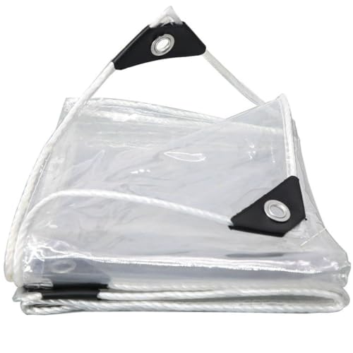 Bâche transparente PVC 3x8m avec œillets pour protection jardin