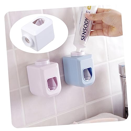PRETYZOOM Toothpaste Dispenser Automatic Squeezer Wall Mount Hands- Pp Material Time Saver