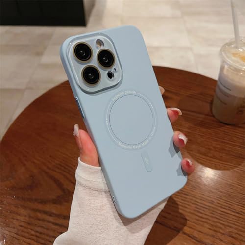 Coque de téléphone magnétique pour iPhone 15 Pro Max avec protection caméra cristal