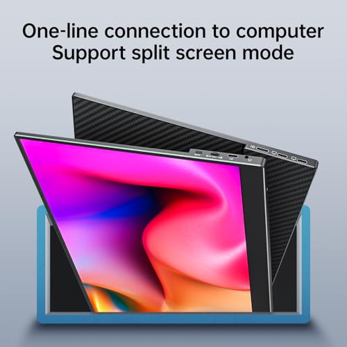 Image of kksmart Portable Monitor 17.3 inch 1080P FHD 100% sRGB 60Hz, Travel Monitor for Laptop MacBook Surface PC Xbox PS5, HDMI Dual USB-C VESA Compatible Built-in Speaker