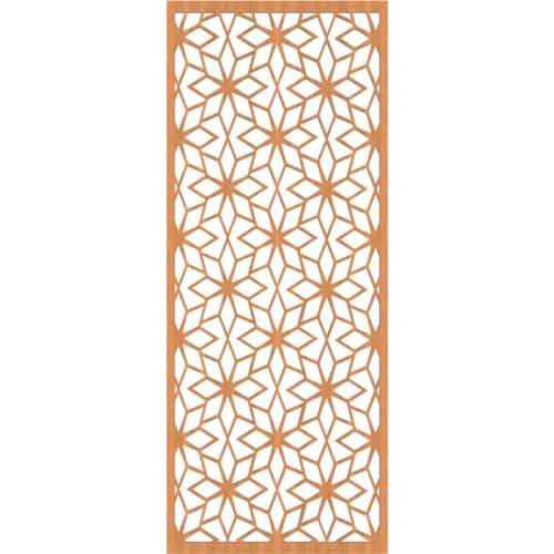 Image of 17 3 /8 inchW x 44 3 /8 inchH x 1 /4 inchT Lake Decorative Fretwork Wood Wall Panels, Cherry