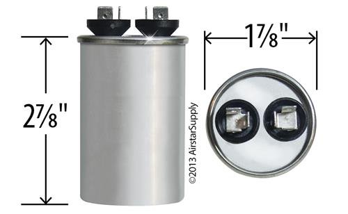 Aerovox Z23S3725M - 25 Uf Mfd X 370 Vac Genteq Replacement Capacitor Round # C325R / 97F9606 #TOP2
