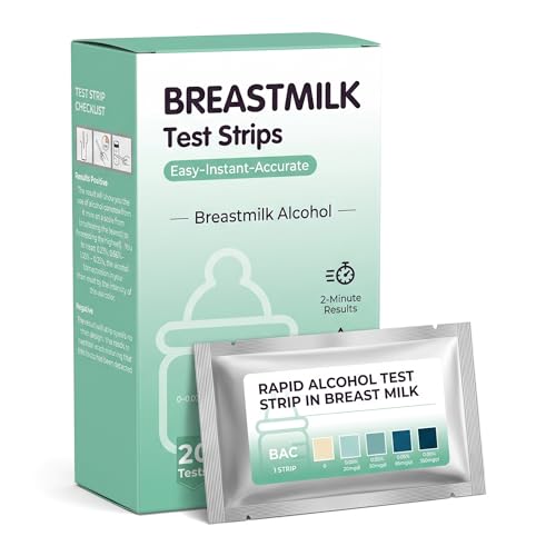20Pcs Alcohol Test Strips for Breastmilk Individually Package Home Kit