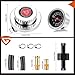 GEARLAST Fuel Pressure Gauge 1-5 PSI Universal Fuel Pressure Regulator Carburetor Carb Fuel Pump Kit ith 0-15 PSI Pressure Gauge and Fuel Block for Carburetor Carb
