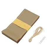 Lenkradhülle 42 cm 45 cm 47 cm 50 cm Auto LKW Lenkradabdeckung Aus Rindsleder Allzweck Loch DIY Lenkradabdeckung Aus Handgenähtem Leder(Beige 42cm)