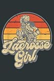  Lacrosse Girl Vintage Retro Lacrosse Stick Sun Gift: FLOWER JOURNAL 6X9 120P
