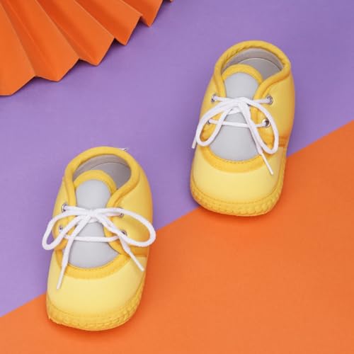 Image of Neska Moda 6 To 12 Months Baby Boys & Baby Girls Cute Soft Cotton Pre-Walker Lace Booties-BT4713