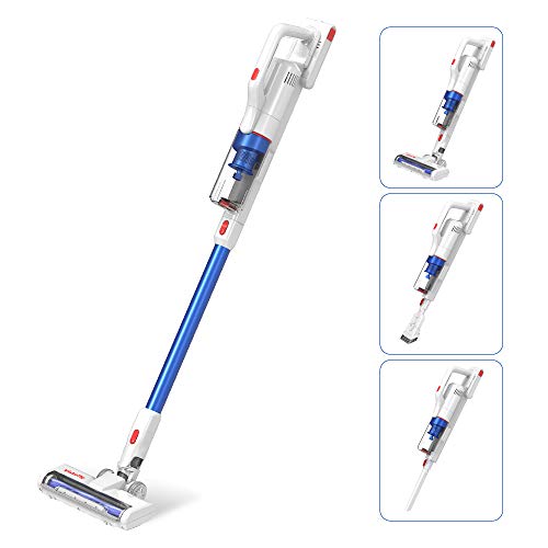 Vistefly V10S Aspirador sin Cable Potente 22000pa, Cepillo de Actualización, 250W Motor Digital Brushless, Batería Extraíble y Autonomía 40 min, Escoba eléctrica portátil Mano 4 en 1,Filtro HEPA