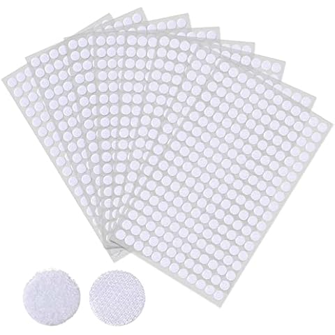 1728 Pcs Sticky Dots, Sticky double sided Hook and Loop Dot 10mm Self Adhesive Stickers Stick On Coins Spots for Home School (864 Pairs) Cover