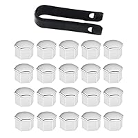 Mutternabdeckungen, Sechskant-Reifen Muttern-Abdeckungen, 20 Stücke Radmutterkappen, Radmutter Kappe Universal, Universal Reifen Mutter, Radbolzen Kappen, Rad Mutter Cap Mit Entfernung Werkzeug, 17mm