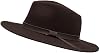 Walker & Hawkes Ranger - Unisex Fedora Deformable Felt Hat - with Leather Tape