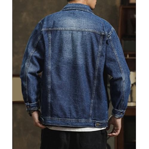 Chaqueta de mezclilla para hombre estilo camionero miniatura 3