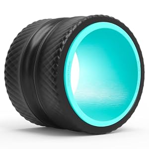 FitBeast Back Roller – Back Wheel for Deep Tissue Massage,Back Roller Wheel for Back Pain Relief, Yoga Wheel, Back Stretcher & Foam Roller for Back Stretching, Back Cracking Device (9”, Blue)