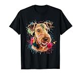 Photo Gallery uomo donna colorato acquerello airedale terrier maglietta Photo Gallery uomo donna colorato acquerello airedale terrier maglietta