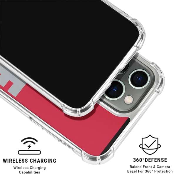 Skinit Clear Phone Case Compatible with iPhone 15 Pro - Officially Licensed Ohio State University The Ohio State Buckeyes Design