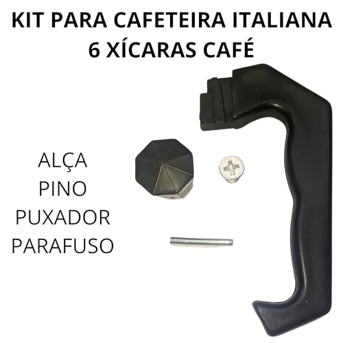 Alça e Puxador para Cafeteira Italiana de 6 Xícaras Café Kit com Parafuso e Pino para Substituição