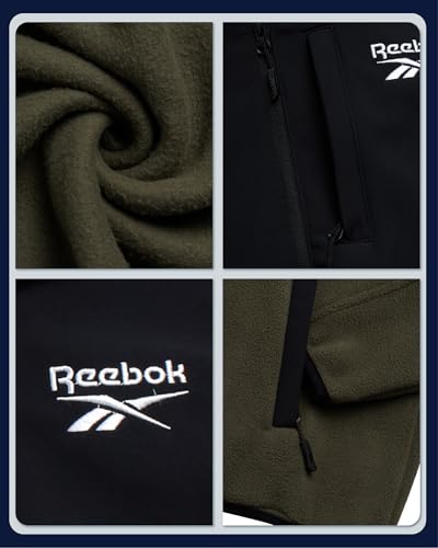 Reebok Mens Jackets - Lighweight Polar Fleece Jacket Zip Up Winter Jackets for Men with Pockets Outerwear Coats3