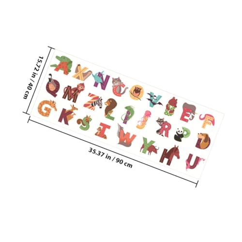 Decoración de pared con adhesivos de letras y animales miniatura 2