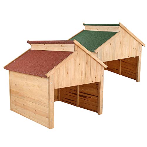 Zelsius Houten garage voor grasmaaiers, robotmaaier, garage, carport, groen