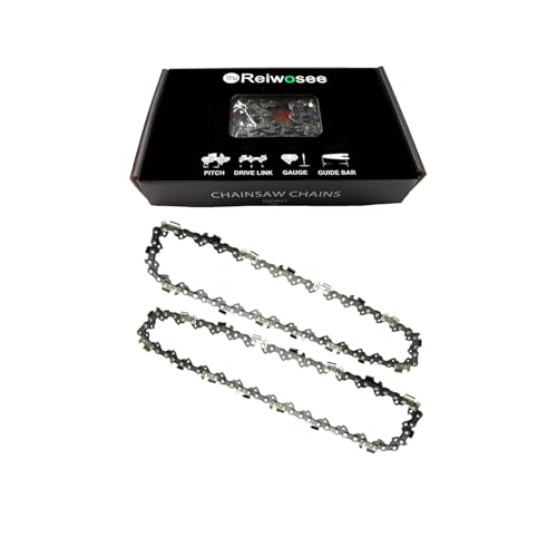 Saw Chaîne de la scie 2 pièces pour 8 pouces Saw accessoires, Convient aux tronçonneuses portatives rechargeables 3/8" 1,3 mm 33 TG, Taille du guide-chaîne 26 cm pour garniture de bois de travail