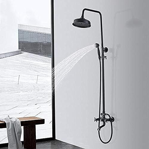 de Ducha, Grifo de Ducha de Lluvia de 8 Pulgadas, Juego de Grifo de Ducha para baño, Mezclador de Pared con rociador Manual, Interruptor de 3 Modelos, Agua Caliente y fría.