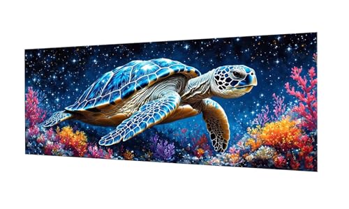 Kit complet broderie diamant tortue 60x150cm DIY 5D et strass point de croix adulte