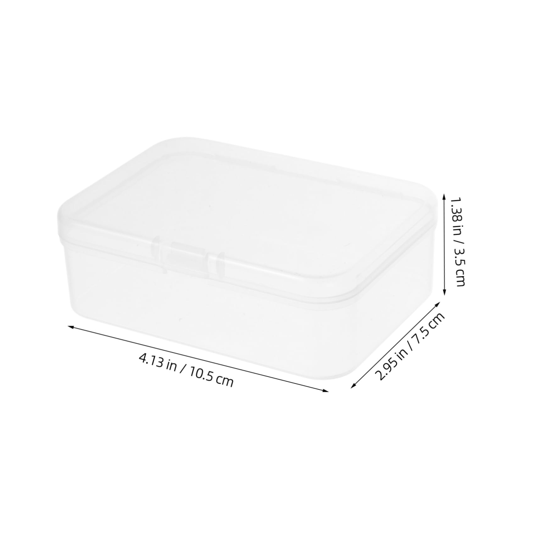 ibasenice 6pcs Clear Plastic Box with Lid for Organizing Business Cards and Items Stackable Portable and Storage