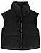 Gihuo Women's Corduroy Puffer Vest Cropped Stand Collar Zip Up Vest Quilted Sleeveless Jackets Gilet(Black-S)