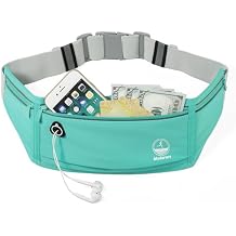 Running Belt Fanny Packs for Women, Green Slim Waist Pack Bag Phone Holder for Running