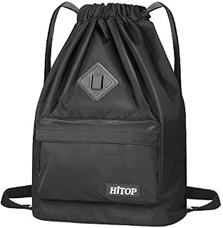 HITOP Drawstring Backpack, Waterproof Snow Resistant Lightweight Sport Gym Bag For Men