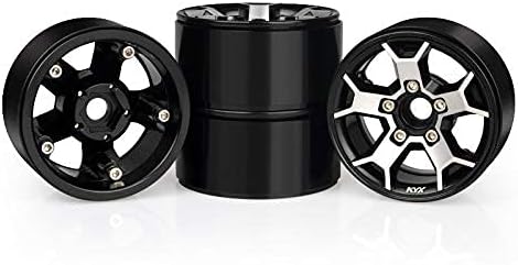KYX Racing Aluminum Alloy 1.9" Wheel Rims Upgrades Parts Accessories for RC Crawler Car Axial SCX10 II 90046 Capra UTB TRX4 D90 (4 pcs)