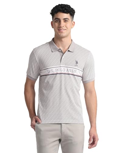 Image of Brand Print Slim fit Polo Shirt