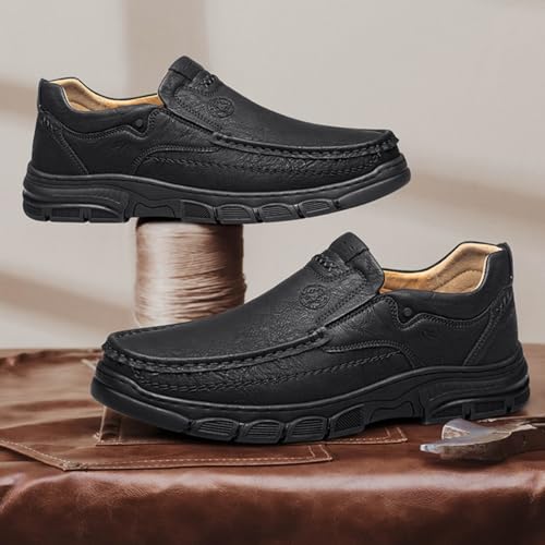 Men's Premium Leather Driving Loafers - Penny Slip - Ons, Handcrafted, Breathable Lining, Cushioned Insole, Ideal for Outdoor, Boat, Daily Use3