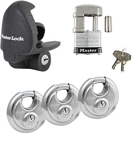 Master Lock - 5 Trailer Locks Keyed Alike w/ 10 Keys #5KA-37940-37