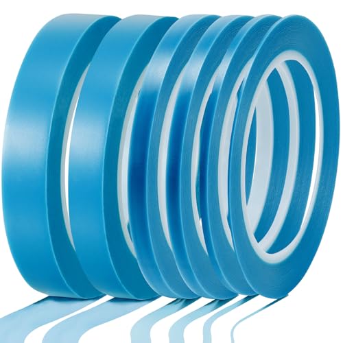 Image of Nezyo 6 Pcs Vinyl Pinstripe Tape Auto,Blue,1 /16, 1 /8,1 /5,1 /4,1 /2, 3 /4 Inch