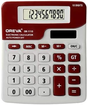 Oreva 10 Digit Solar & Battery Cal-C