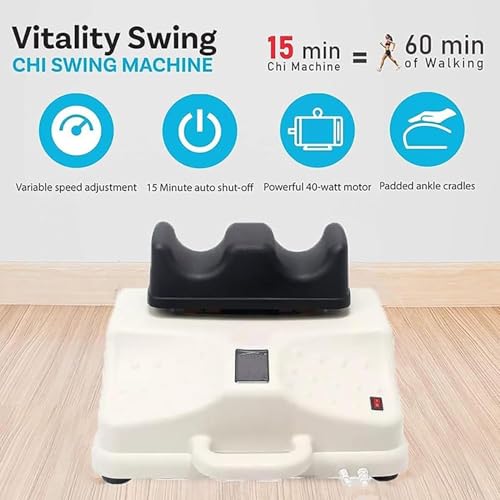 Masajeador de pies Swing, máquina de ejercicio aeróbico eléctrico portátil para fisioterapia, con 10 velocidades ajustables, alivia el dolor y mejora la circulación sanguínea miniatura 4
