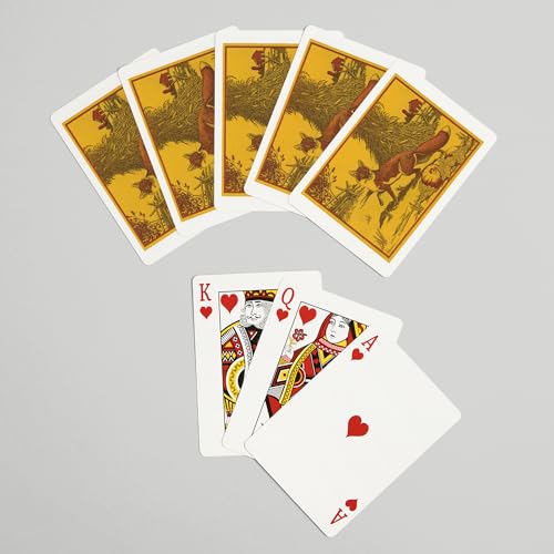 Baraja de póker vintage con 52 cartas de vista de zorro rojo miniatura 7