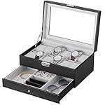 bestwishes-Watch-Box-12-Slots-Watch-Organizer-Jewelry-Display-Case-Organizer-with-Jewelry-Drawer-for-Storage-and-Display-Lockable
