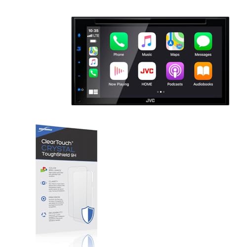 BoxWave Screen Protector Compatible with JVC KW-V660BT - ClearTouch Crystal ToughShield 9H (2-Pack), Clear 9H Tough Flexible Film Screen Protector