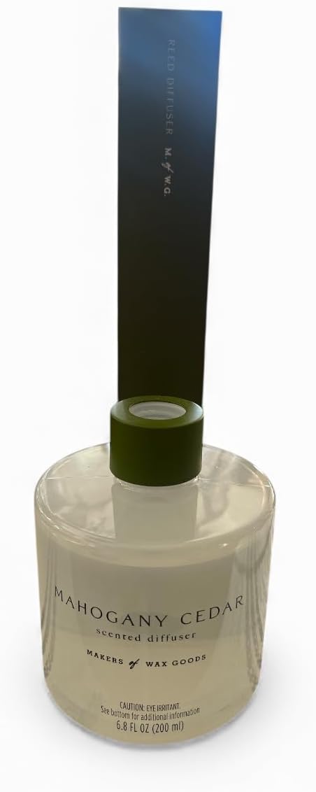Makers of Wax Goods Mahogany Cedar Scented Reed Diffuser, 6.8 Fl Oz