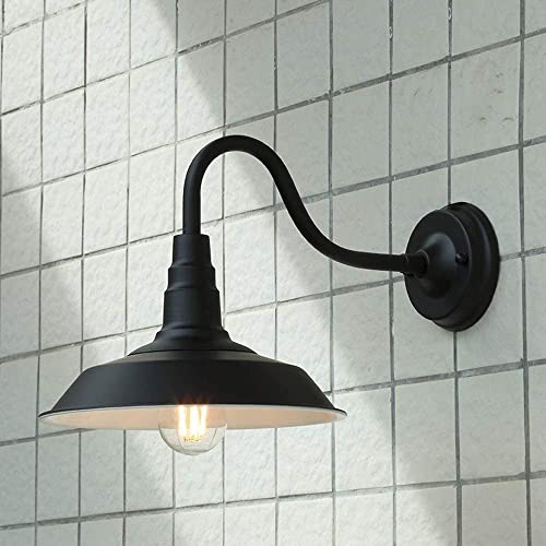 Aplique de pared rústico bronce con vidrio IP65 resistente a la lluvia para salón 4