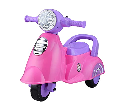 Image of JoyRide Star Balance Bike Toy Ride on with Musical Horn & Light | Backrest and Under Seat Storage for Toys Boys and Girls of Age 1-3 Years, Weight Capacity Up to 20kgs (Pink)