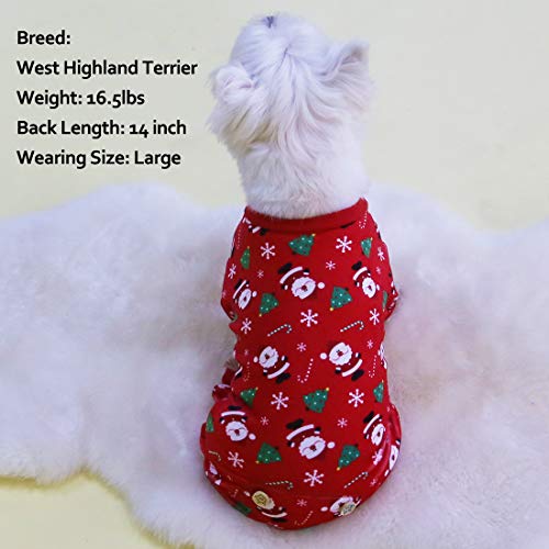 Kyeese New Year Dog Pajamas Santa Claus Dog Pjs For Small Dogs Holiday Dog Onesie Soft Velvet #TOP4